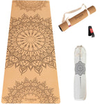 Yoga Set STARTER: Kork Yogamatte mit 2x Yogablock, Tragegurt, Schutzhülle