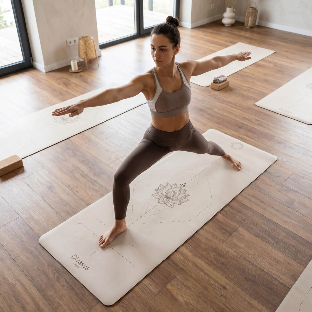 Yogamatte rutschfest | Kautschuk | 9 Yoga-Designs | DIVASYA®