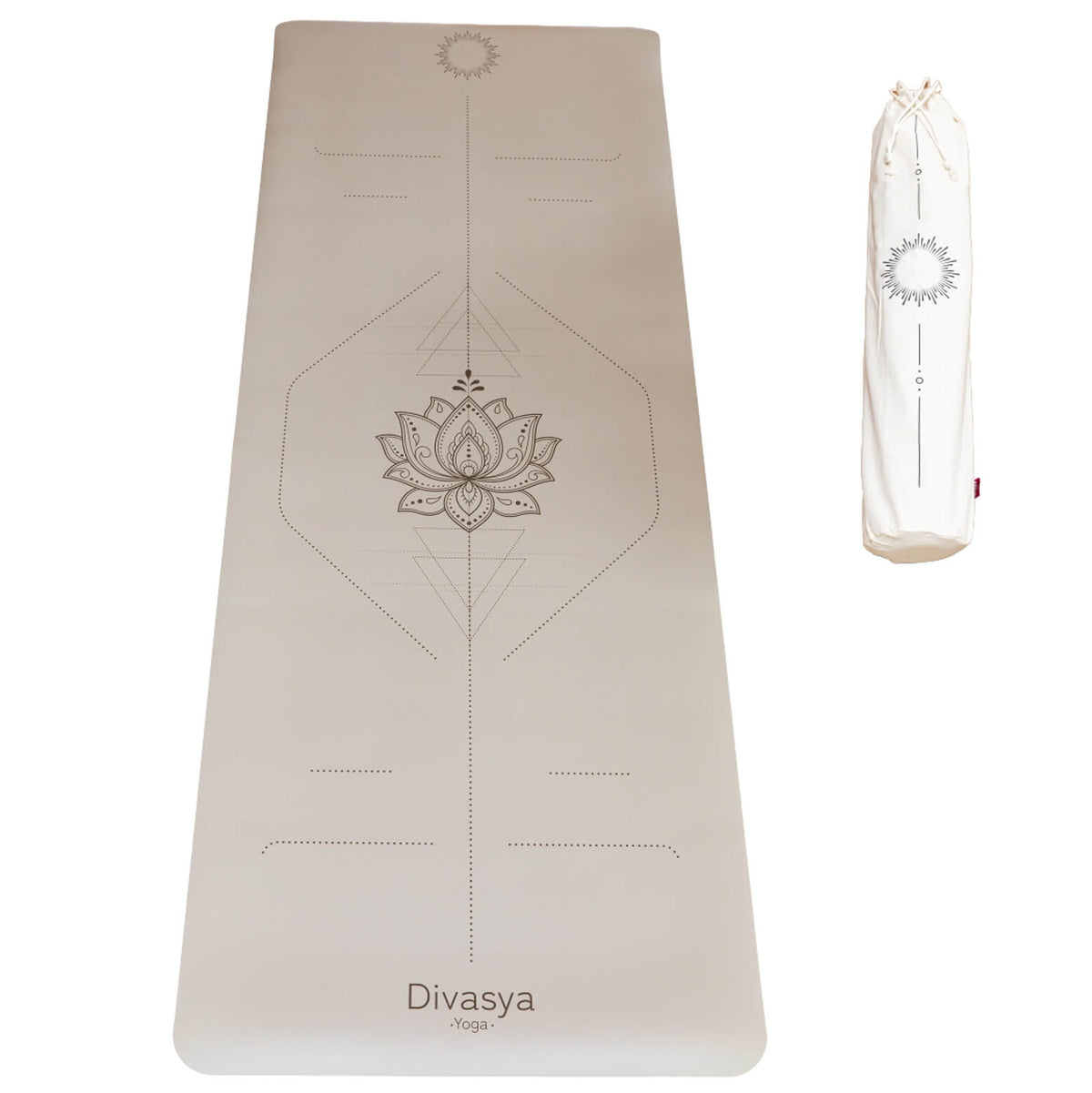 Yogamatte rutschfest | Kautschuk | 9 Yoga-Designs | DIVASYA®