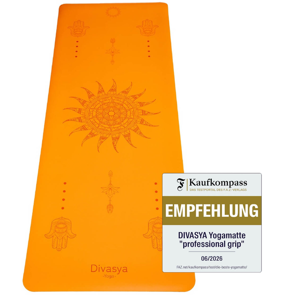 Yogamatte rutschfest | Kautschuk | 9 Yoga-Designs | DIVASYA®