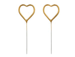 2 Wunderkerzen Herz ca. 16,5 cm | Gold