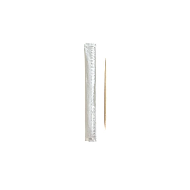 PAPSTAR Zahnstocher "pure" rund, Holz, 6,5 cm | Spenderkarton (1000 Stück)