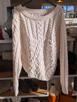 Zopfmuster Pulli asymmetrisch Viskose Créme One Size - von EFFENY SC233210