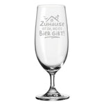 Stölzle Lausitz Bierglas mit Gravur "Zuhause ist da, wo es Bier gibt"