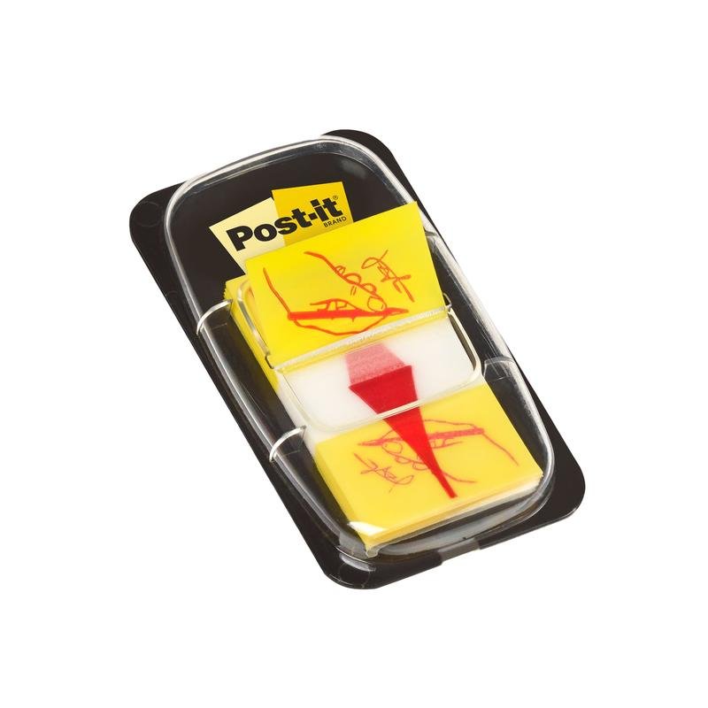 Post-it® Index Haftstreifen, Standard, Gelb, 25,4 mm x 43,2 mm, 50 Haftstreifen/Spender