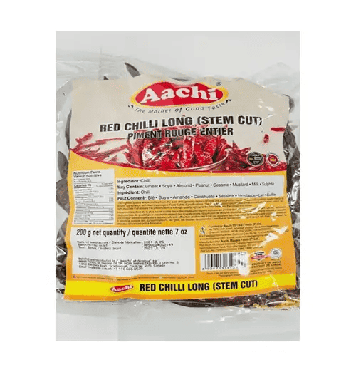 Aachi Whole Red Chilli Long (Stem Cut) 200g - Namma Markt