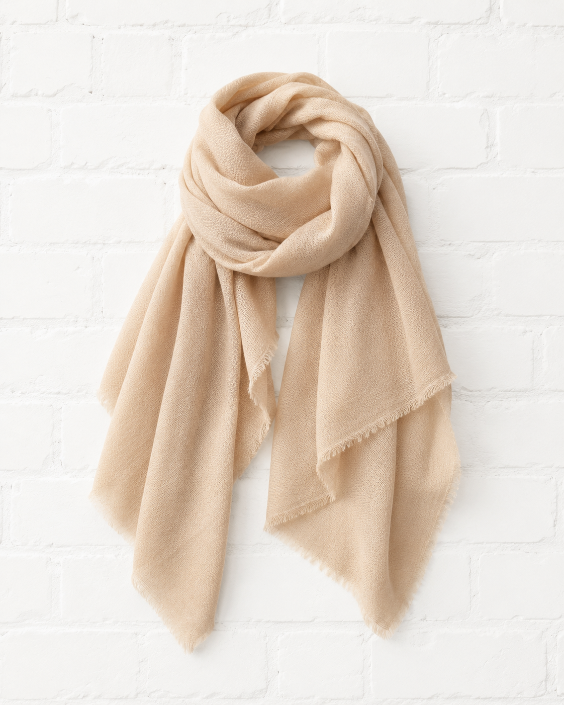 Superweicher Kaschmirschal UNISEX- Sand - DELIGHT SPRING