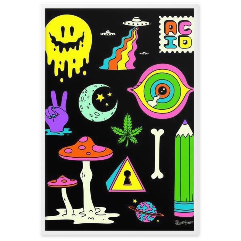 Acid Gerahmtes Poster