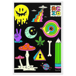 Acid Gerahmtes Poster