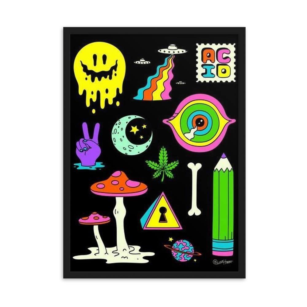 Acid Gerahmtes Poster