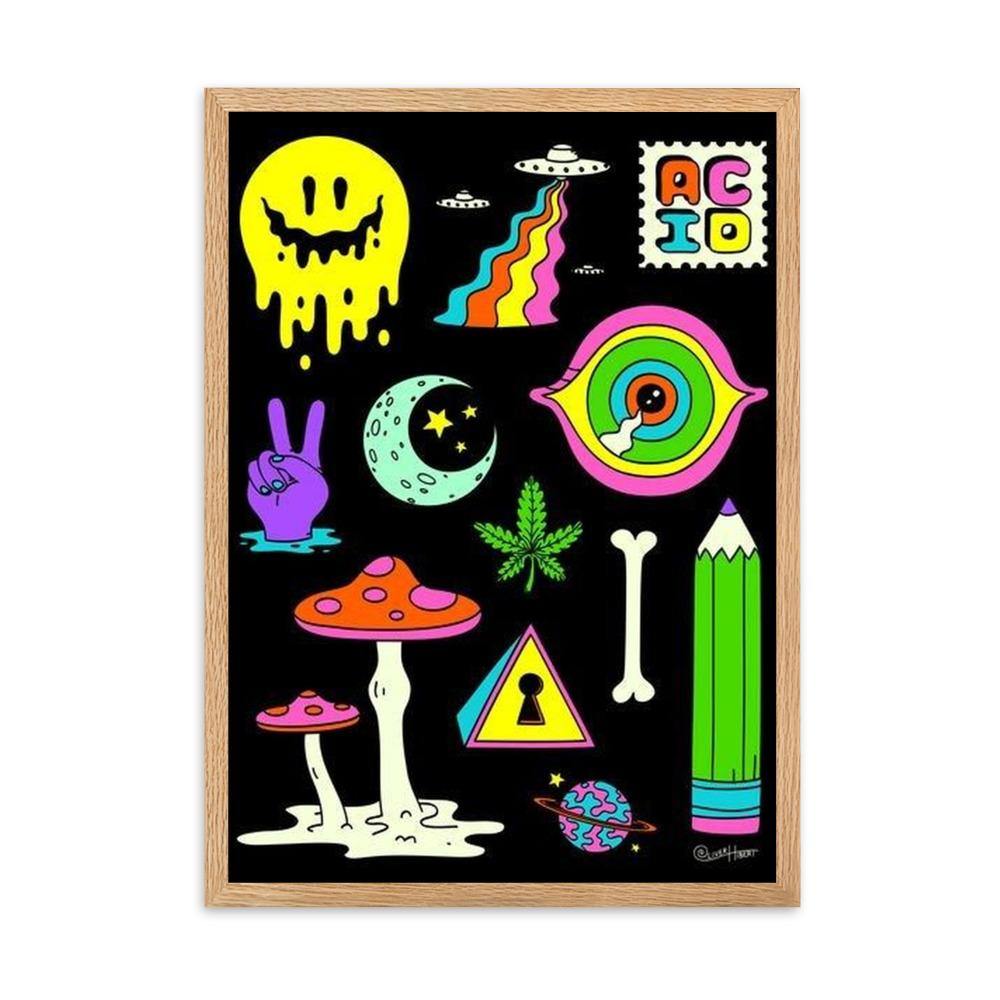 Acid Gerahmtes Poster