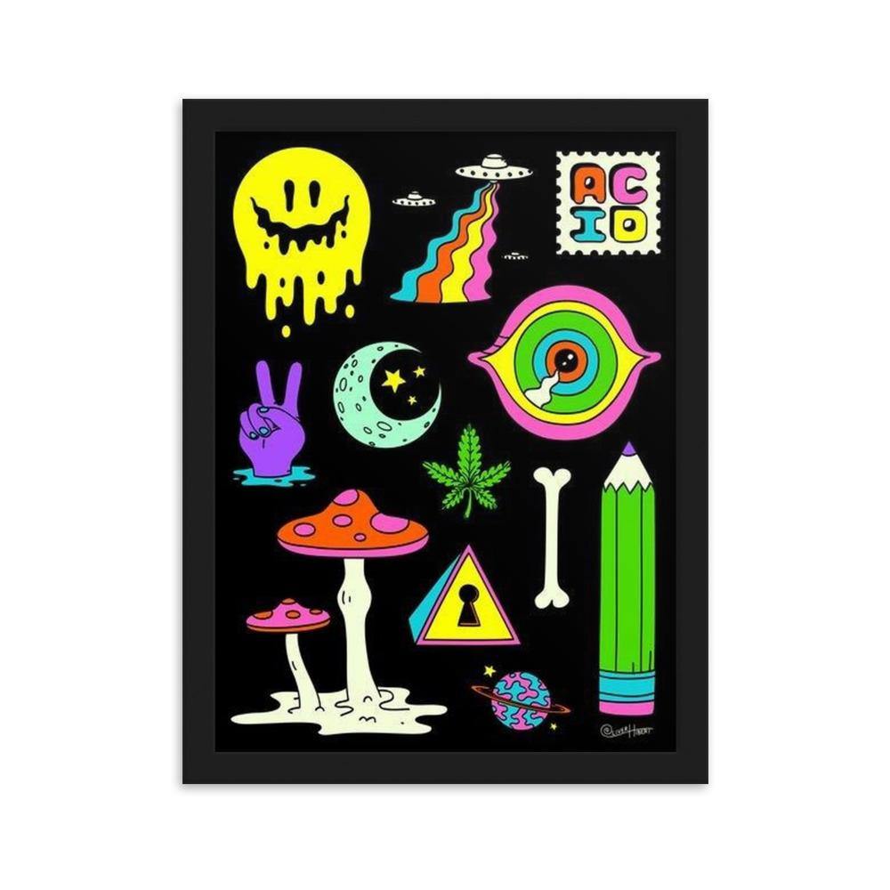 Acid Gerahmtes Poster