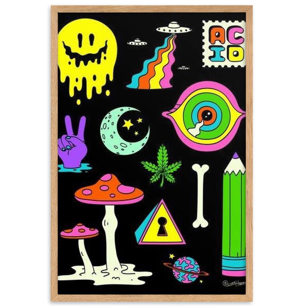 Acid Gerahmtes Poster