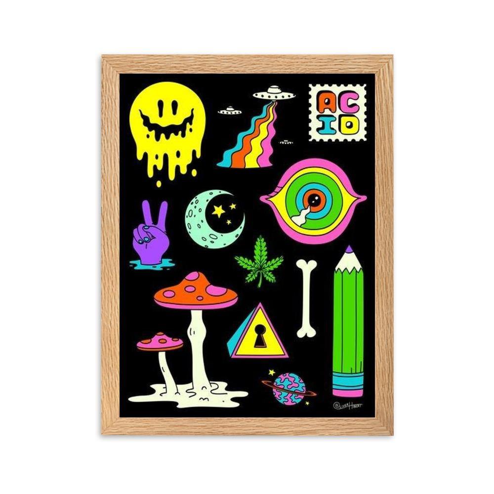 Acid Gerahmtes Poster