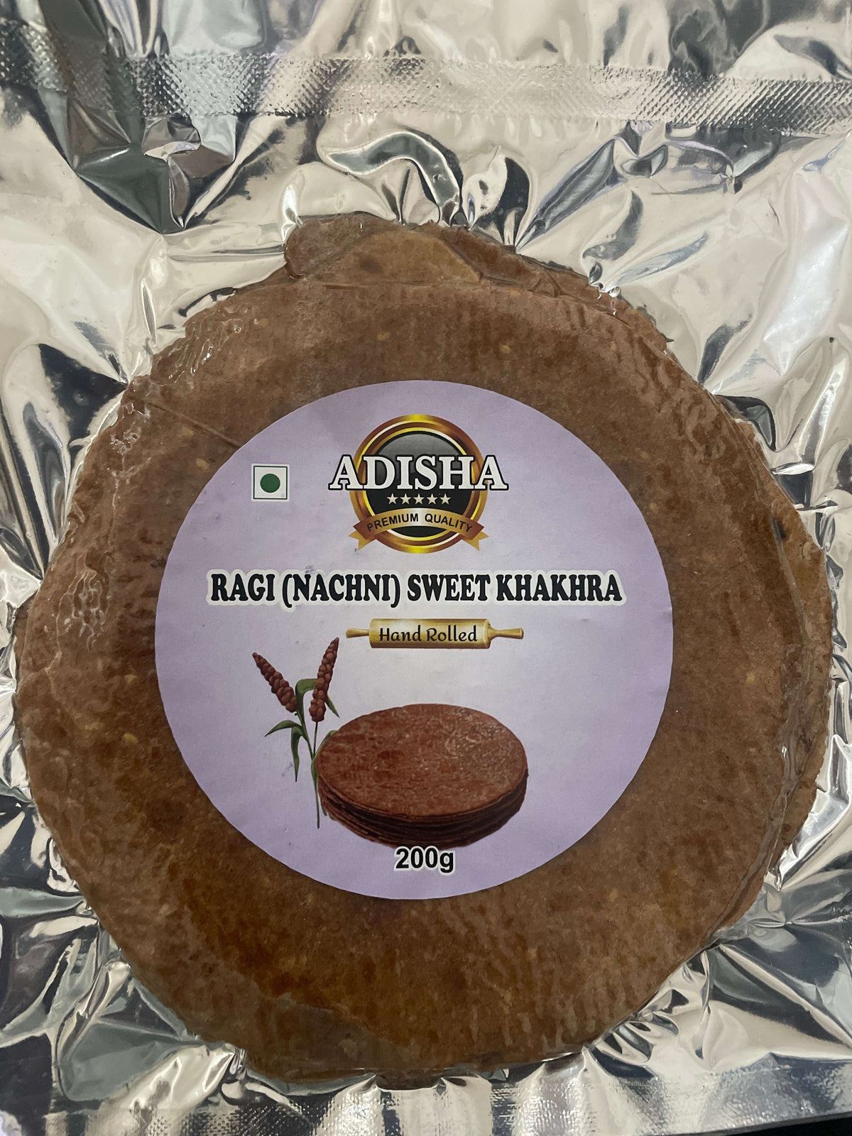 Adisha Ragi (Nachni) sweet Khakhra 200g - Namma Markt