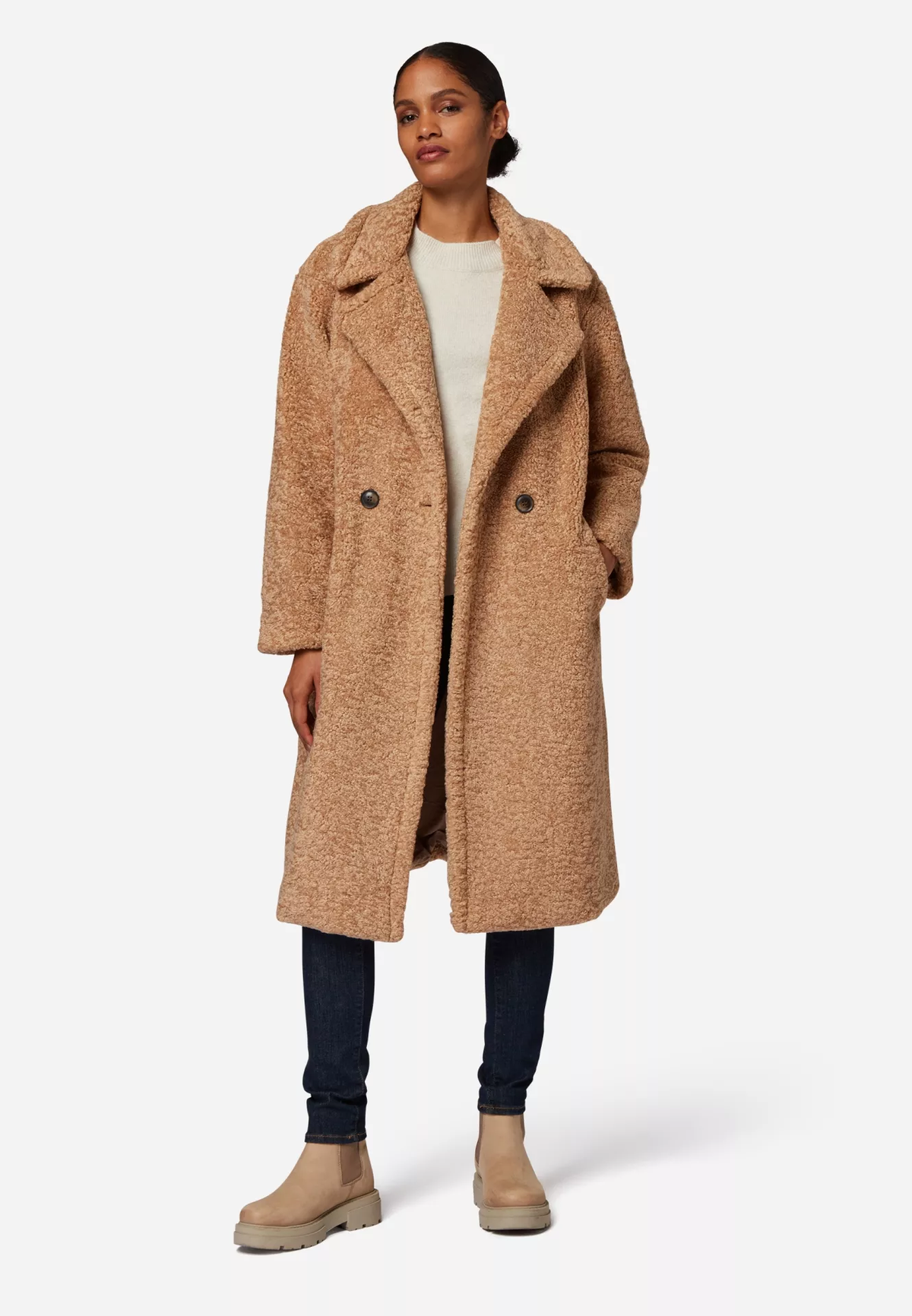 Damen Teddymantel Alba