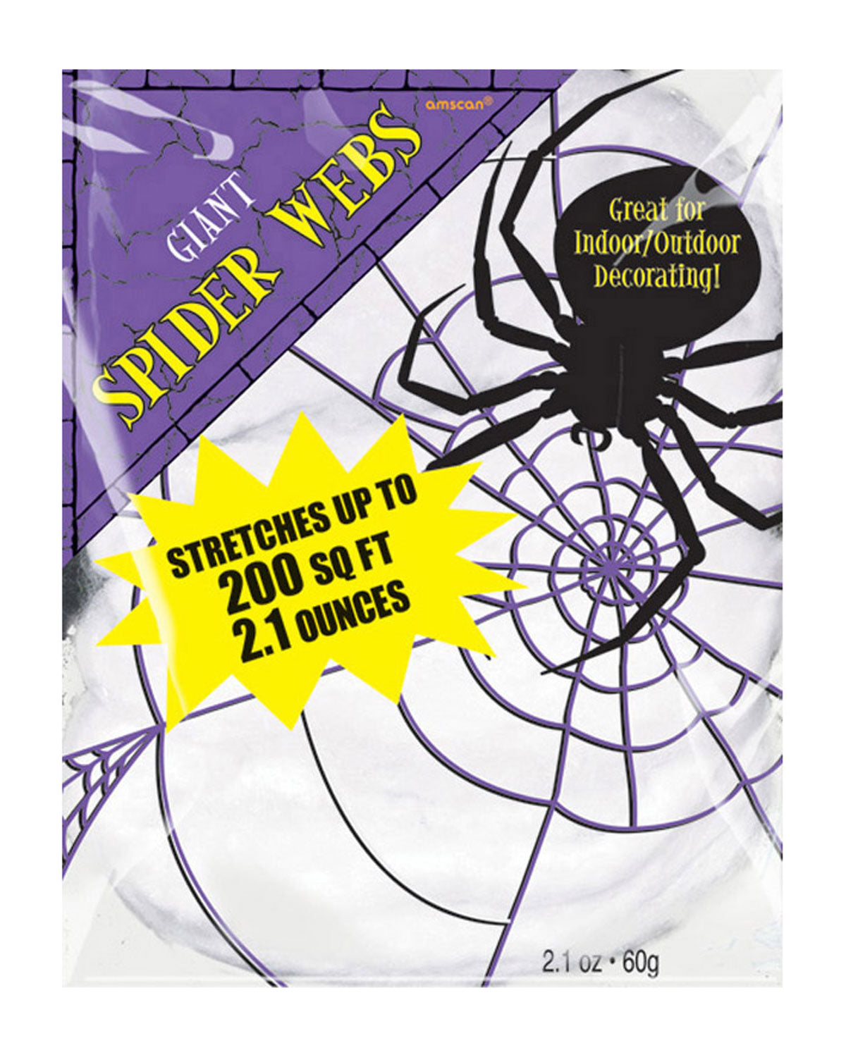 Spinnennetz Spinnweben 60g - Weiß | Halloween Dekoration