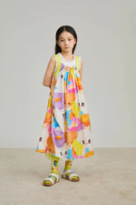 Animal Tea‑Party Smocked Maxi Dress