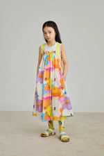 Animal Tea‑Party Smocked Maxi Dress