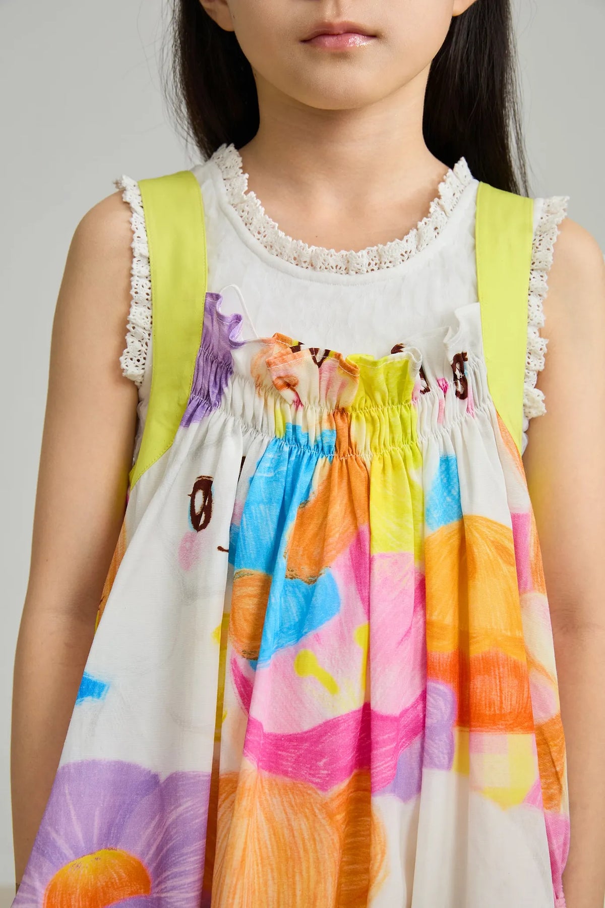 Animal Tea‑Party Smocked Maxi Dress