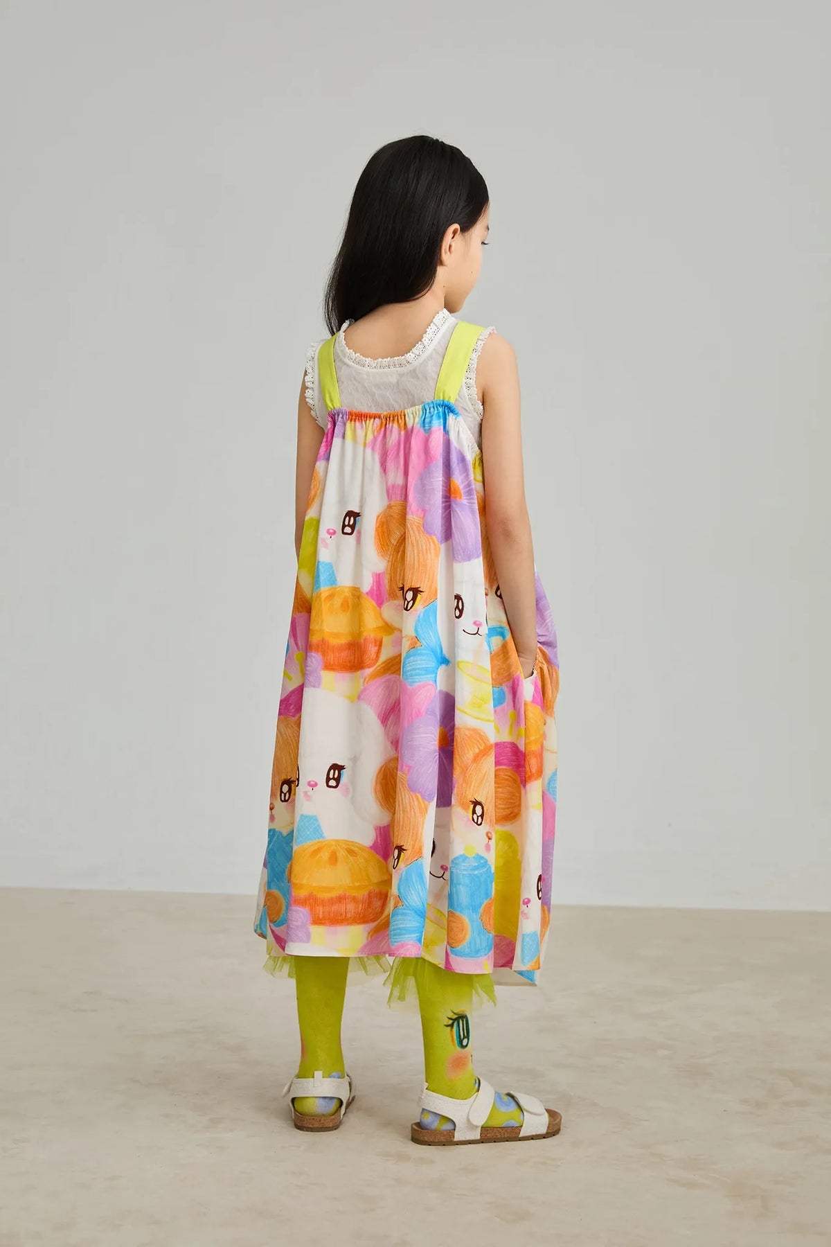 Animal Tea‑Party Smocked Maxi Dress