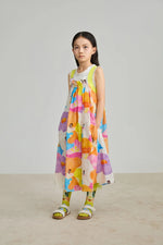 Animal Tea‑Party Smocked Maxi Dress