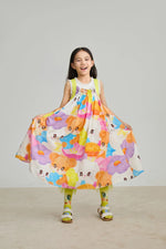 Animal Tea‑Party Smocked Maxi Dress