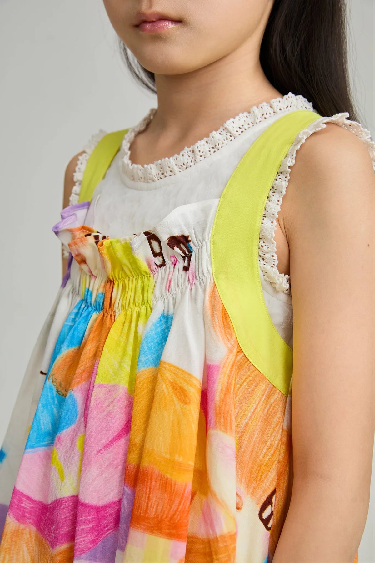 Animal Tea‑Party Smocked Maxi Dress