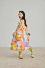 Animal Tea‑Party Smocked Maxi Dress