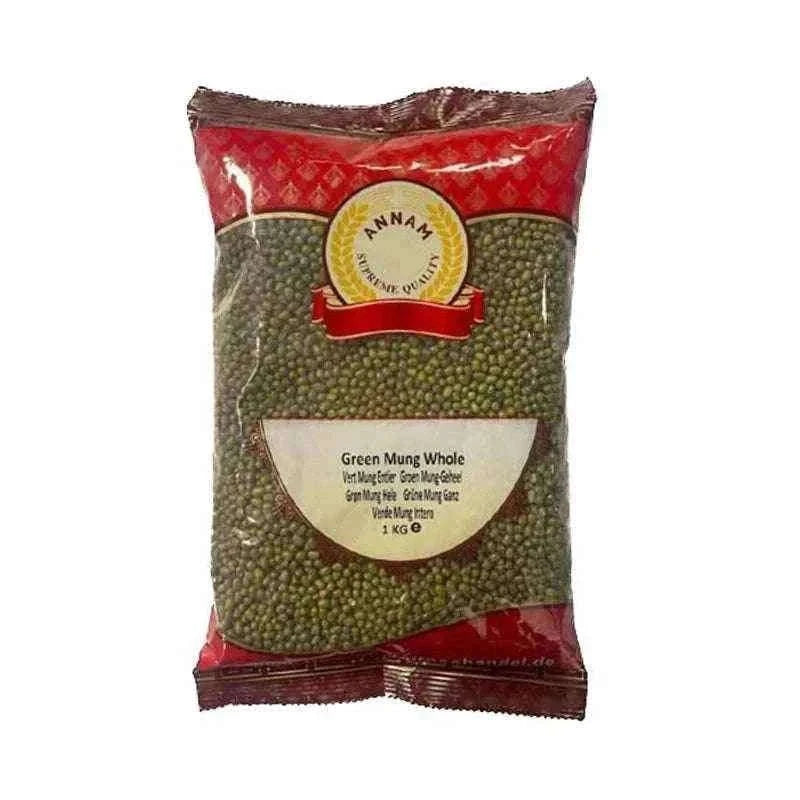 Annam Green Mung Whole Beans 1kg