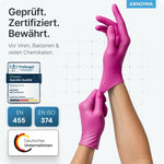 ARNOMED Einweghandschuhe Nitril Pink (Magnolia Pink)