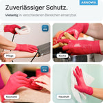 ARNOMED Einweghandschuhe Nitril Rot (Lava Red)