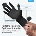 ARNOMED Einweghandschuhe Nitril Schwarz