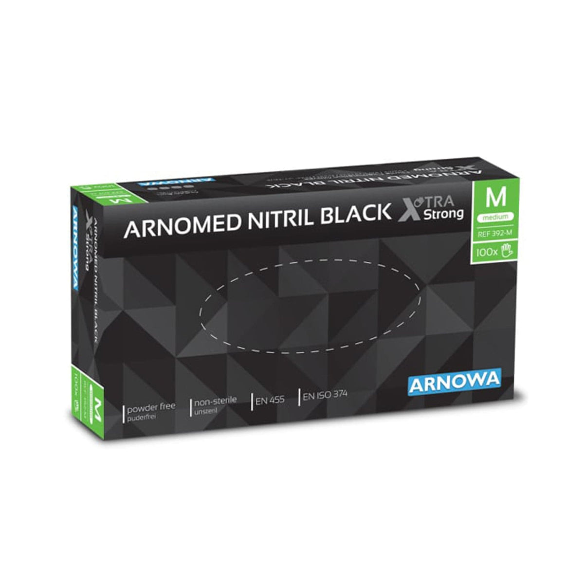 ARNOMED Nitril Black XTRA STRONG Einmalhandschuhe, schwarz