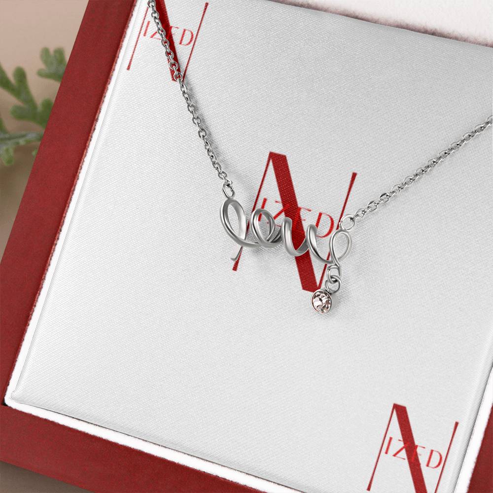 Jewelry Scripted Lov Halskette