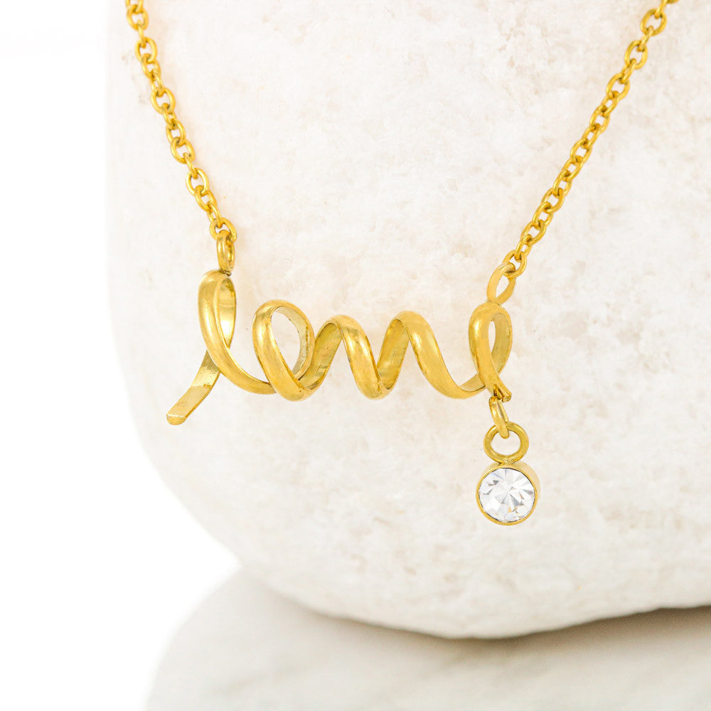 Jewelry Scripted Lov Halskette