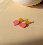 Goldgelb Erdbeer Squishy Arch Bogen Ohrringe