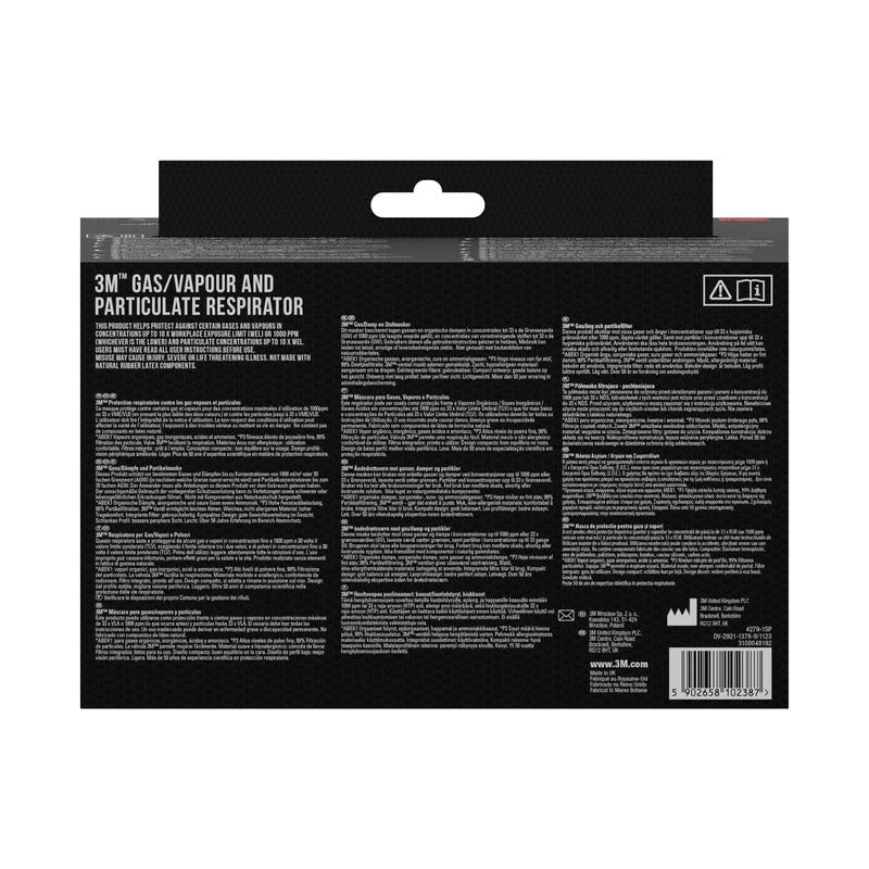 3M™ Atemschutzmaske mit integrierten Filtern