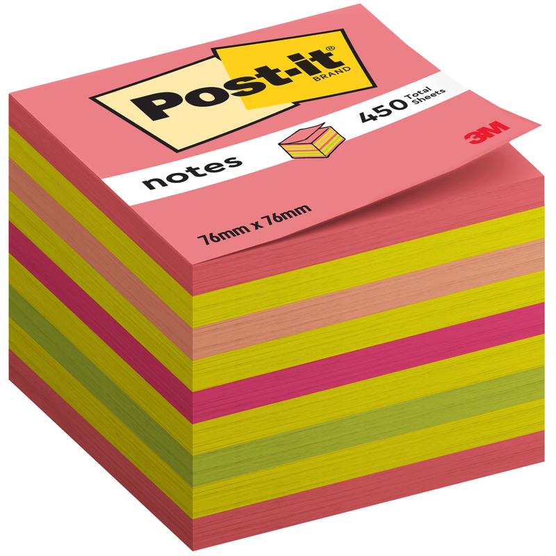 Post-it® Notes Würfel, 76 mm x 76 mm, 450 Blatt/Block, 100% PEFC
