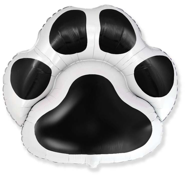 Shape Folienballon Pfote Schwarz