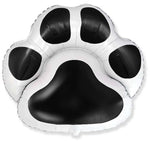 Shape Folienballon Pfote Schwarz