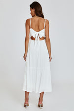 Lace Top Maxi Dress In White