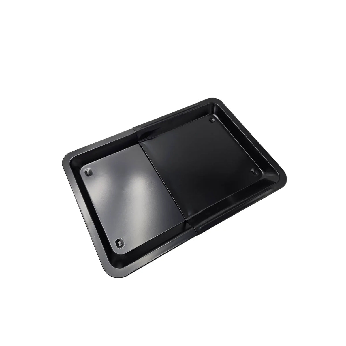 Backblech ausziehbar antihaftbeschichtet Carbonstahl Metall 33x33- 52 cm Schwarz