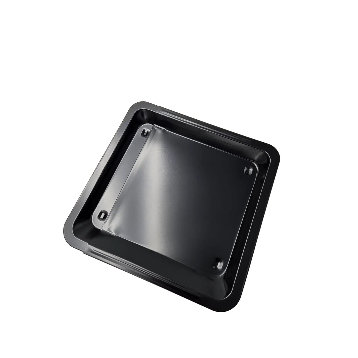Backblech ausziehbar antihaftbeschichtet Carbonstahl Metall 33x33- 52 cm Schwarz