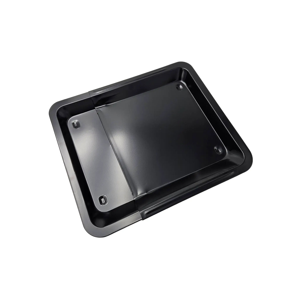 Backblech ausziehbar antihaftbeschichtet Carbonstahl Metall 33x33- 52 cm Schwarz