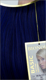 Clip-in Haar Extensions Haarverlängerung mit Echthaar, Blau, 40 50 60+cm, BASIC von BIONORA