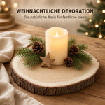 Baumscheibe aus Naturholz – Dekobrett mit Rinde, ca. 25–32 cm