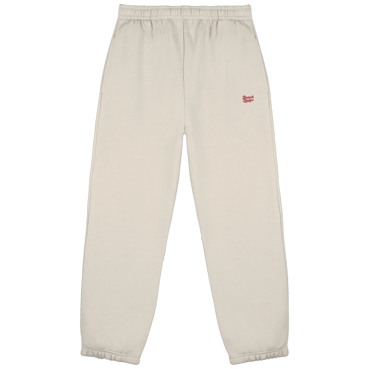 Power Fluffy Jogginghose – rote Stickerei