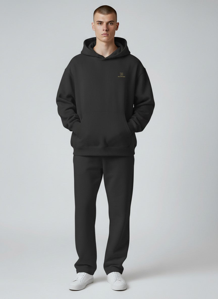 Silence Oversize Hoodie 350 g/m² – Bio-Baumwolle, goldene Stickerei