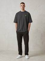 Monster Oversize T-Shirt 200 g/m² – Bio-Baumwolle, grüne Stickerei
